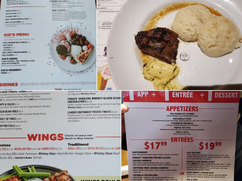 TGI Fridays Menu