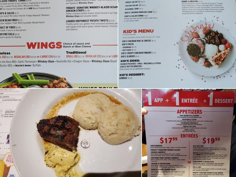 TGI Fridays Menu