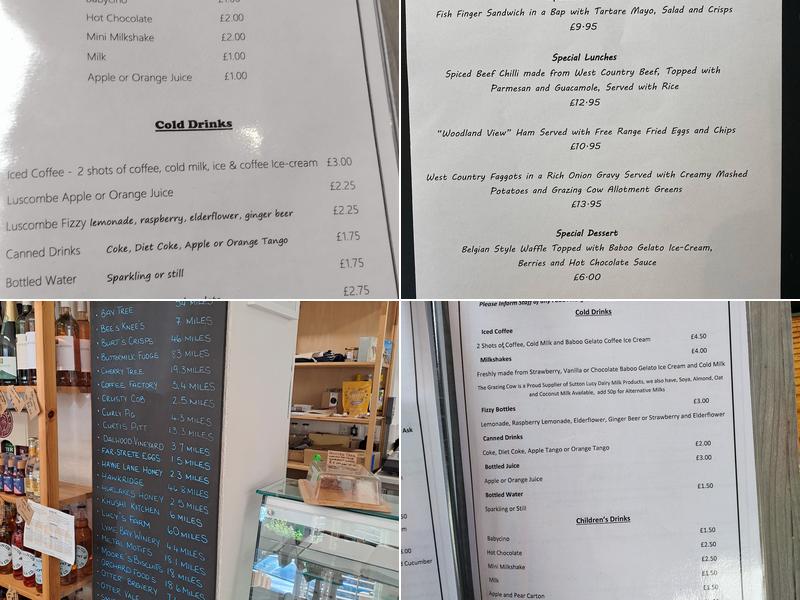 The Grazing Cow Menu