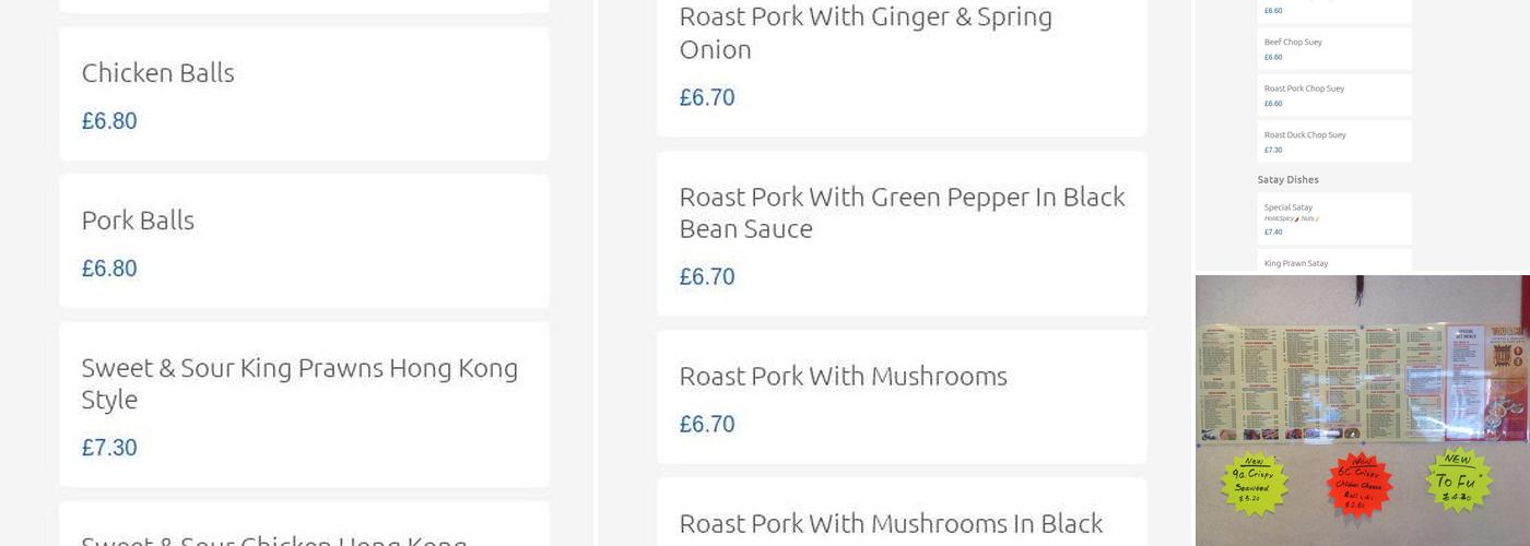 You & Me Chinese Takeaway Menu