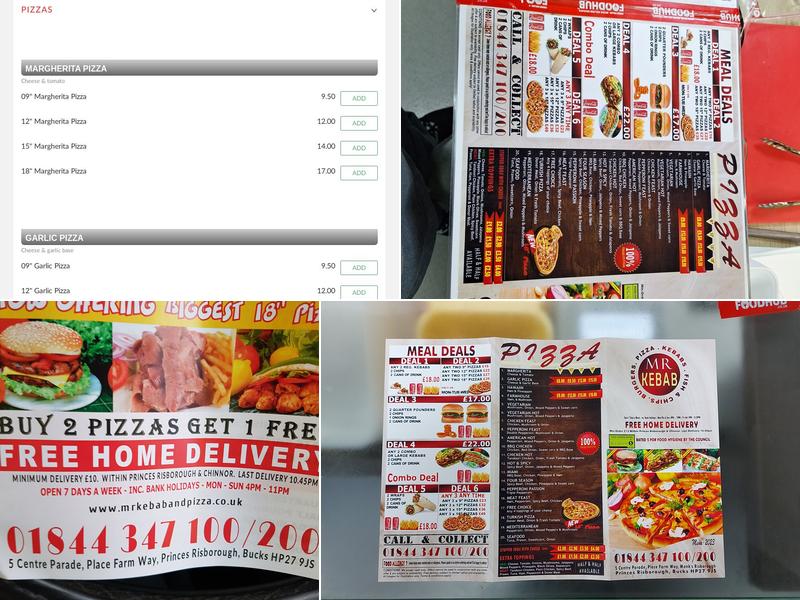 Mr Kebab & Pizza Menu