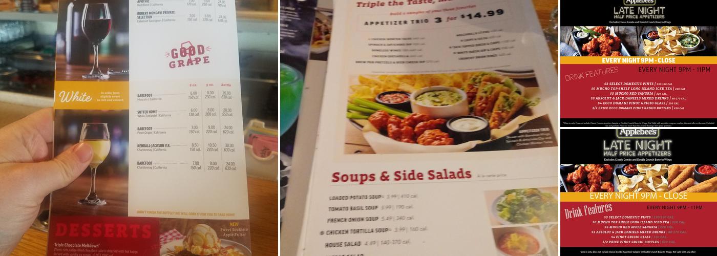 Applebee's Grill + Bar Menu