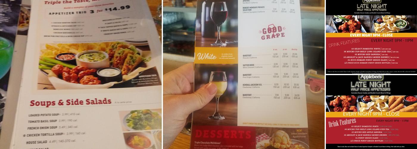 Applebee's Grill + Bar Menu