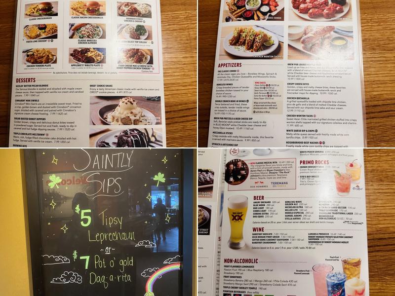 Applebee's Grill + Bar Menu