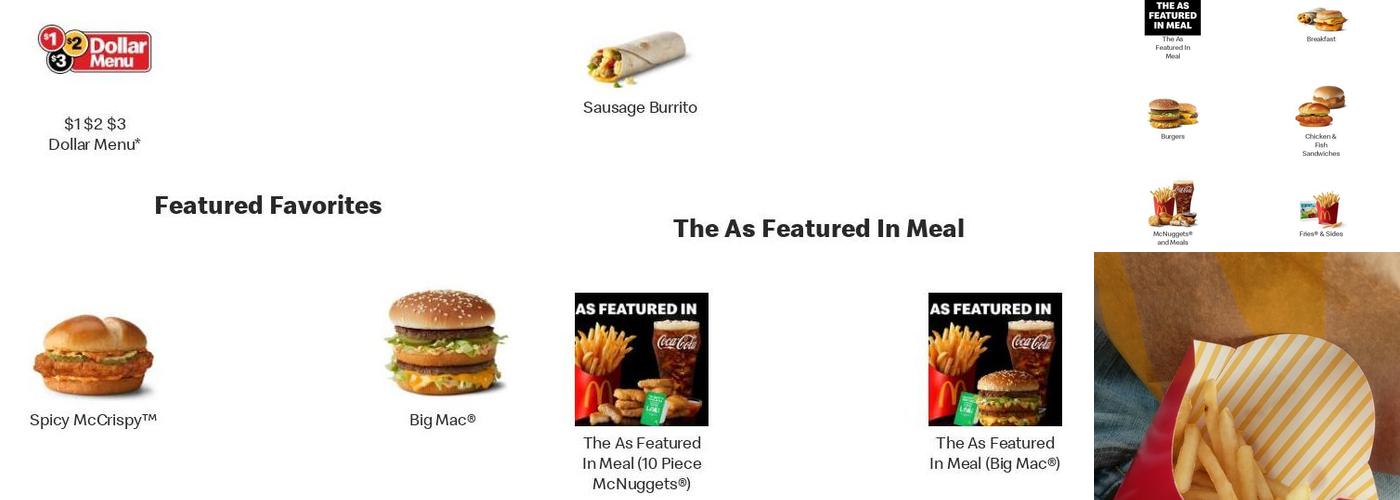 McDonald's Menu