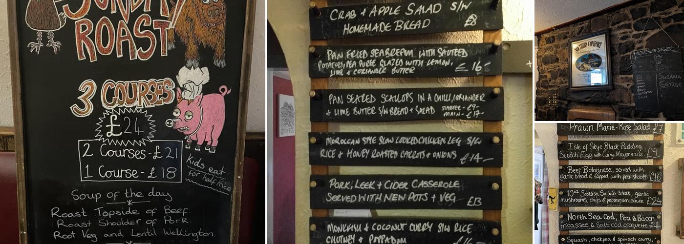 The Old Inn & Waterfront Bunkhouse Menu