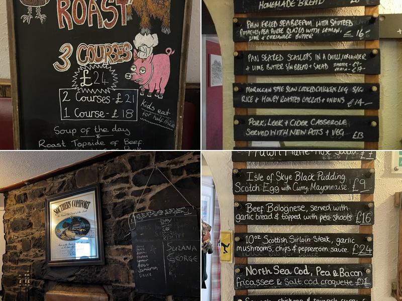 The Old Inn & Waterfront Bunkhouse Menu