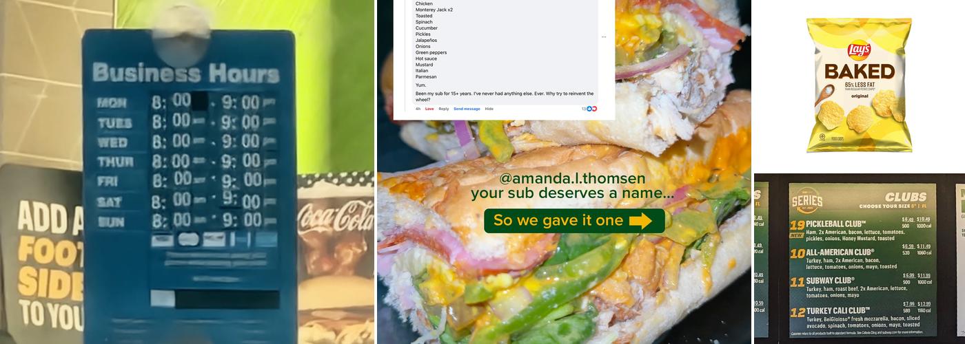 Subway Menu