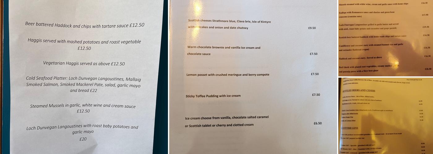 Old School Restaurant Menu