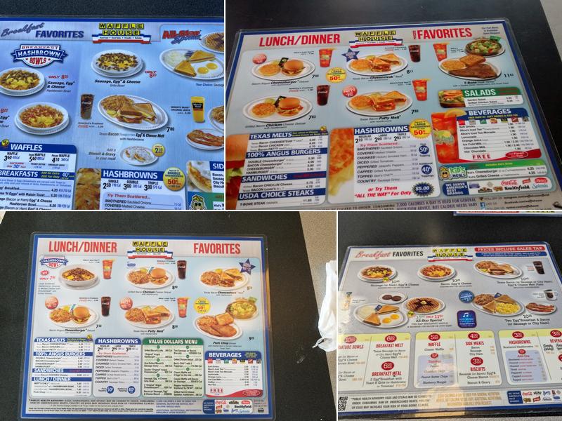 Waffle House Menu