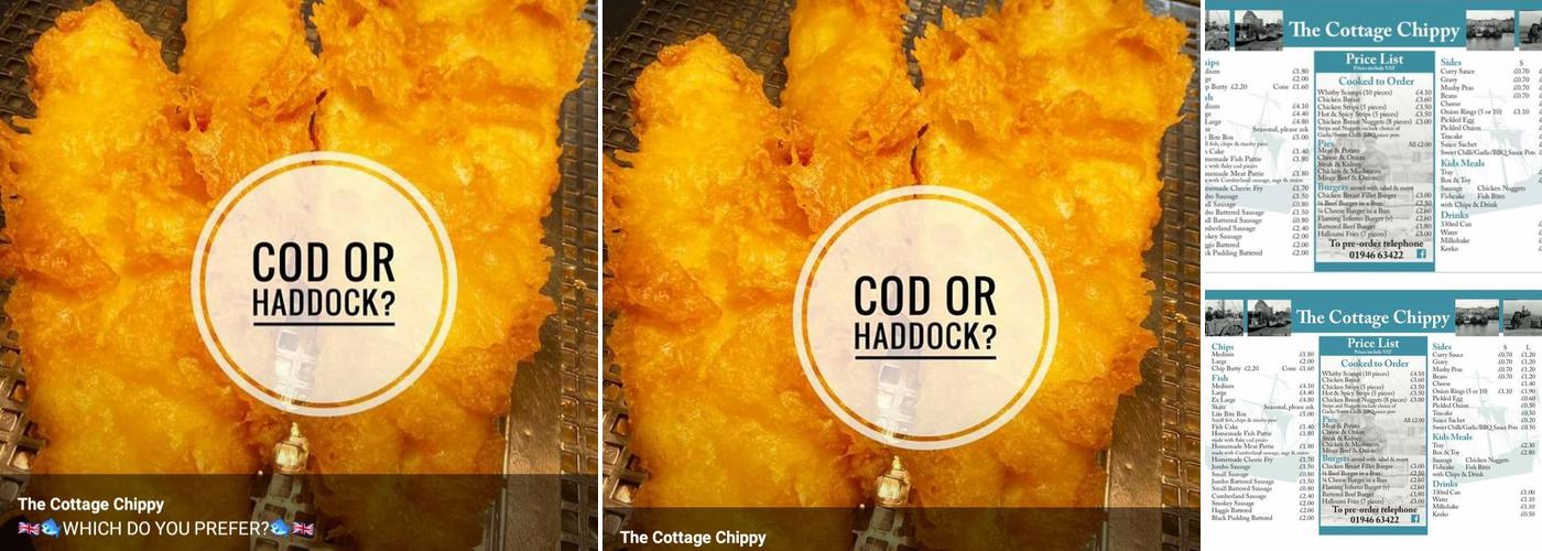 Cottage Chippy Menu