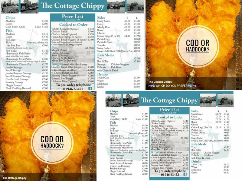 Cottage Chippy Menu
