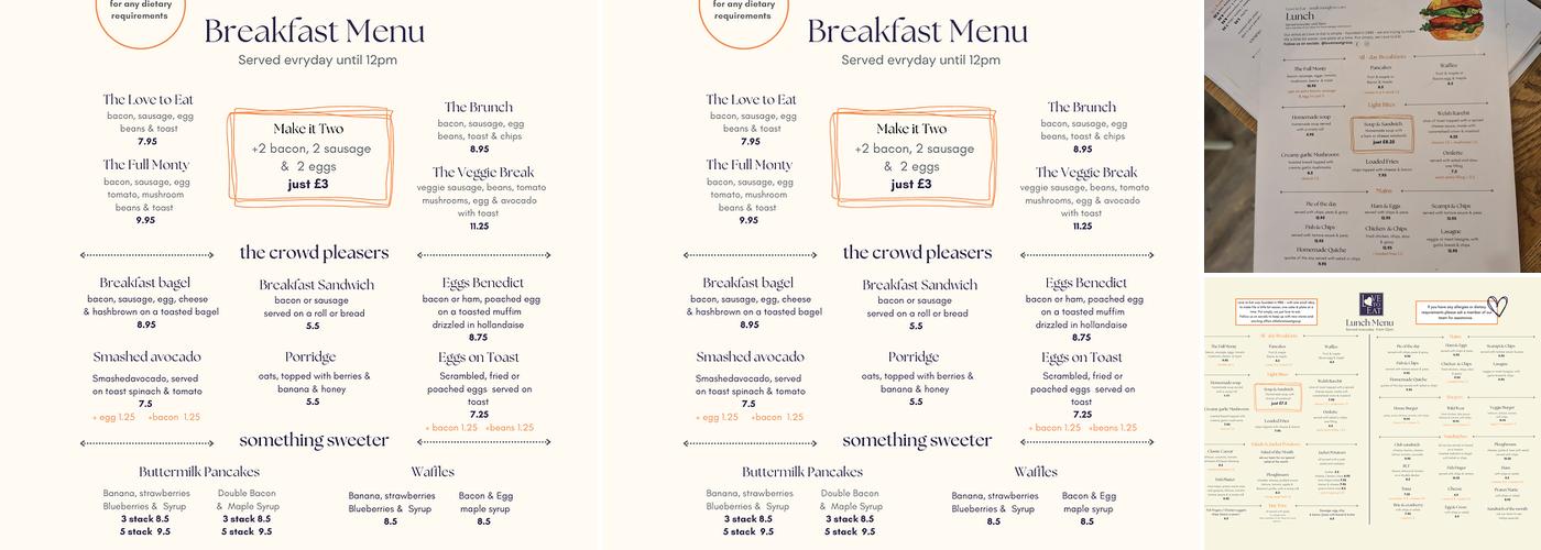 Conwy Pantry By Love To Eat Menu