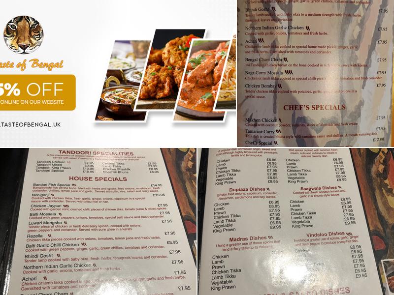 Taste Of Bengal Menu