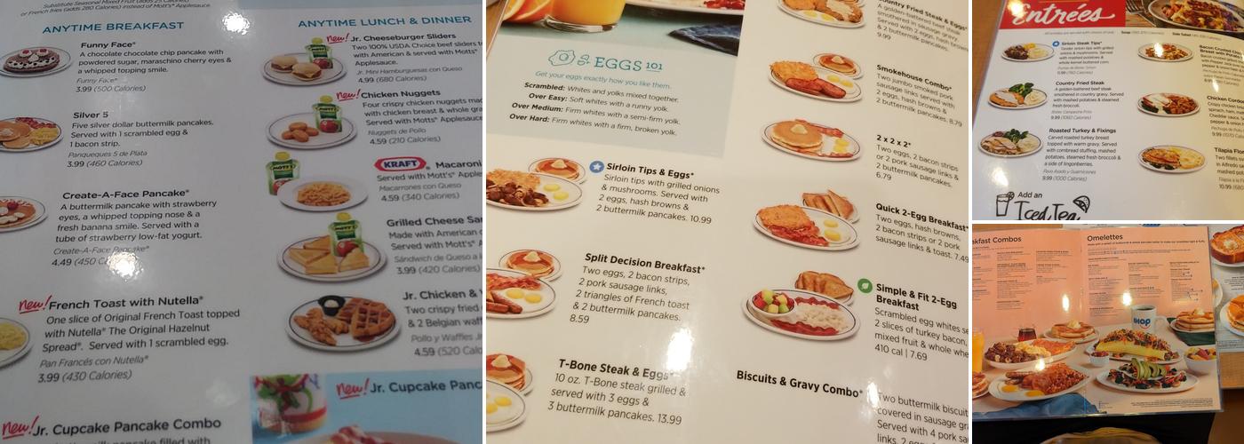 IHOP Menu