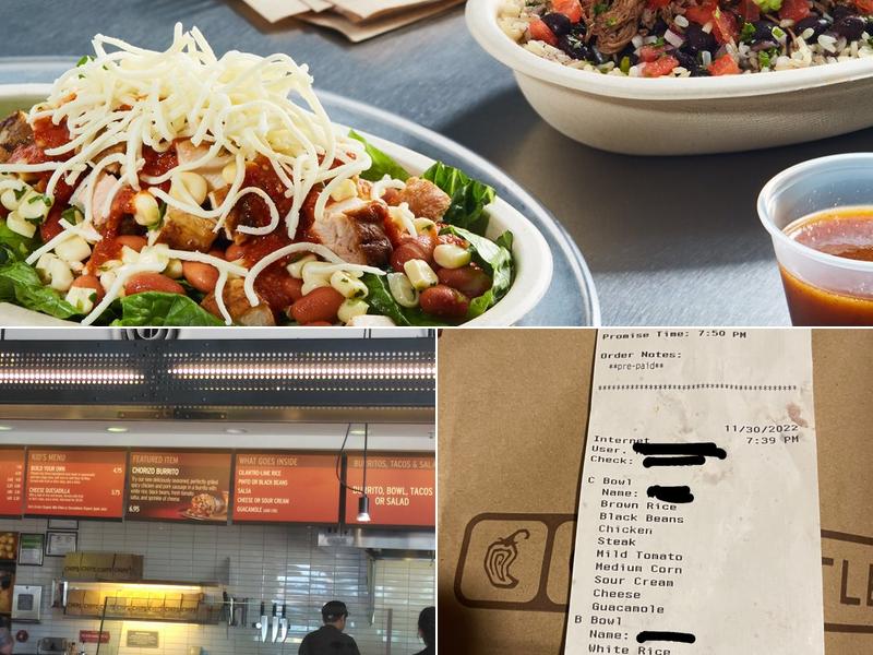Chipotle Mexican Grill Menu
