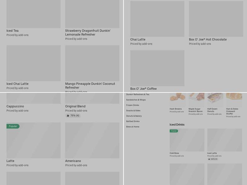 Dunkin' Menu