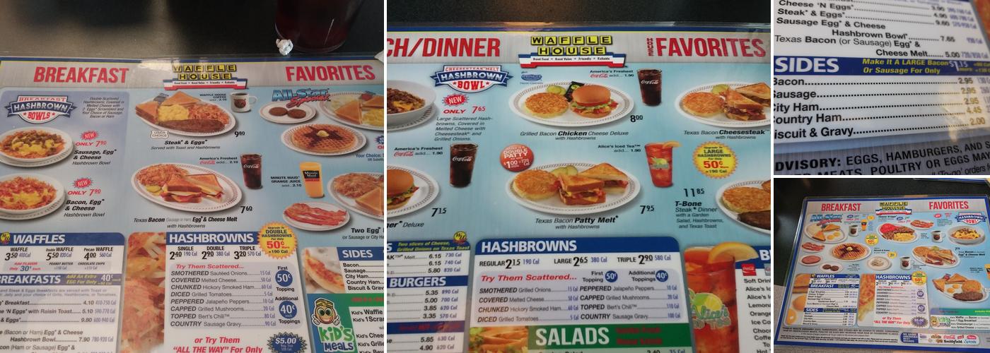Waffle House Menu