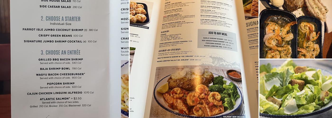 Red Lobster Menu