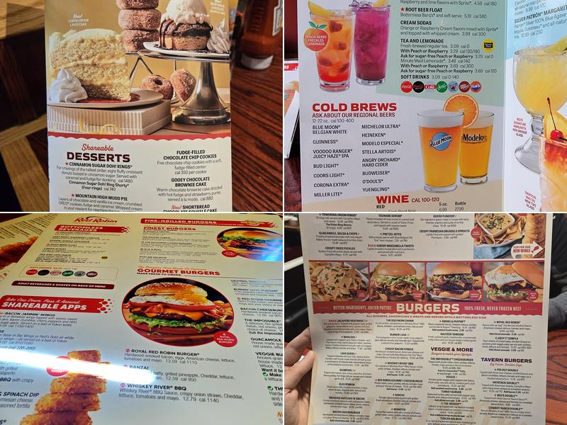 Red Robin Gourmet Burgers and Brews Menu