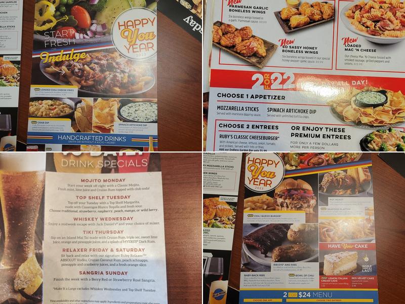 Ruby Tuesday Menu
