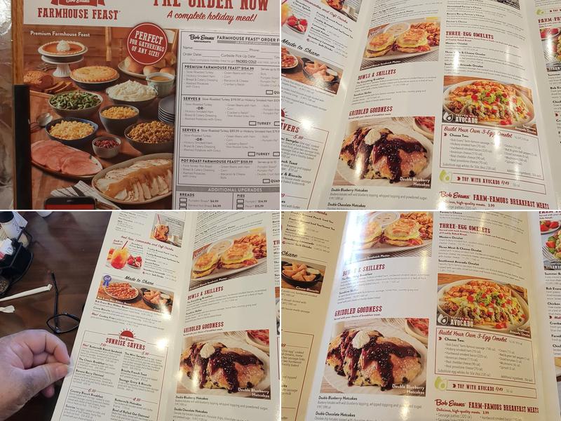 Bob Evans Menu