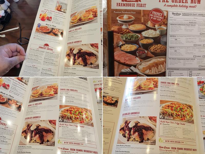 Bob Evans Menu