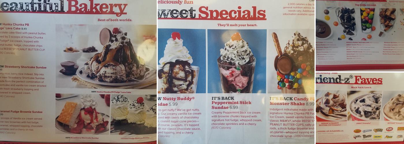 Friendly's Menu