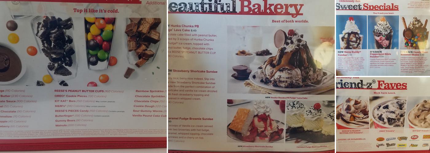 Friendly's Menu