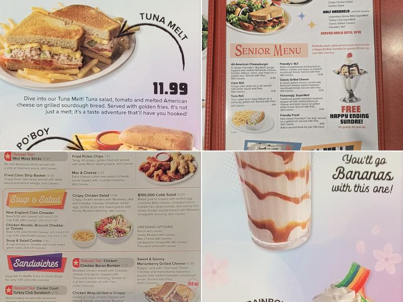 Friendly's Menu