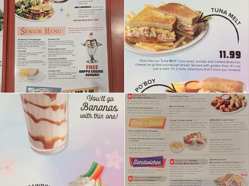 Friendly's Menu