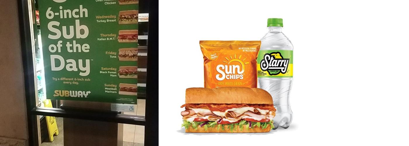 Subway Menu