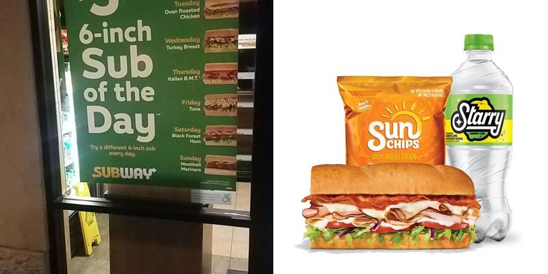Subway Menu