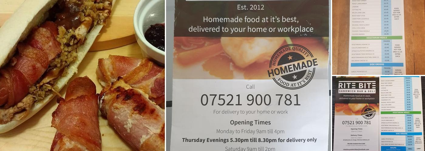 rite bite sandwich bar Menu