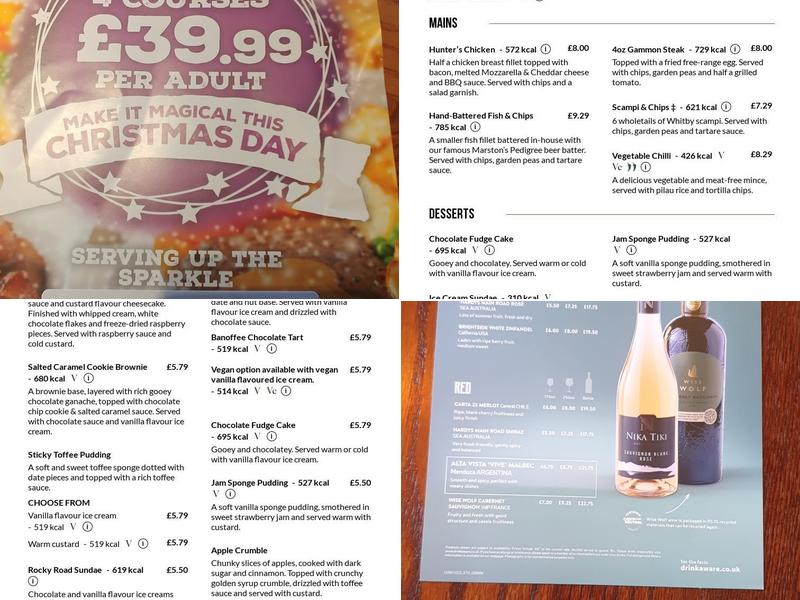 Y Cerrig Glas Menu