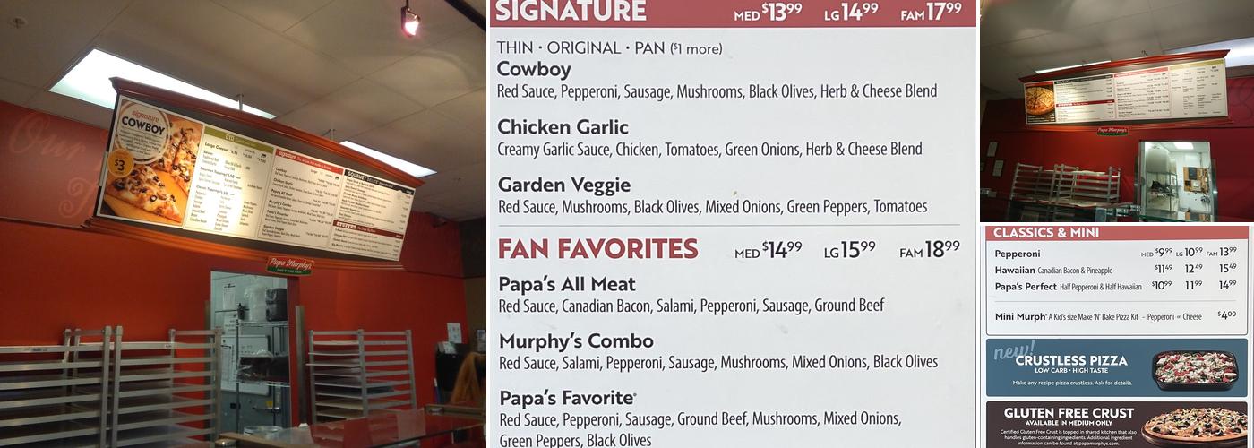 Papa Murphy's | Take 'N' Bake Pizza Menu