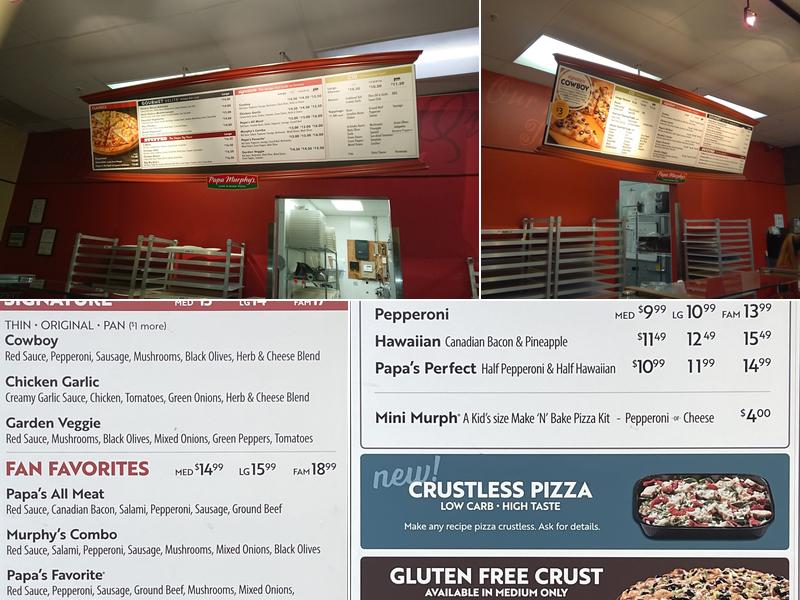 Papa Murphy's | Take 'N' Bake Pizza Menu