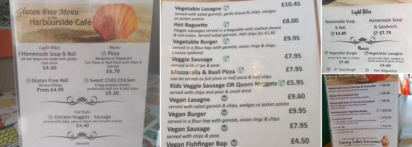 The Harbourside Café Menu