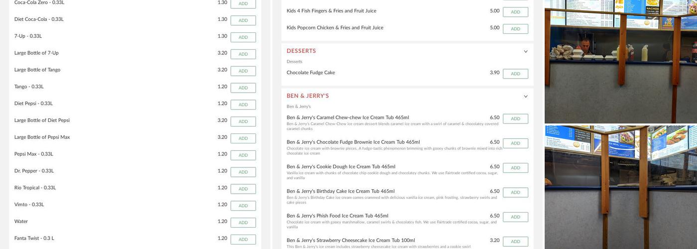 Alternative Takeaway Menu