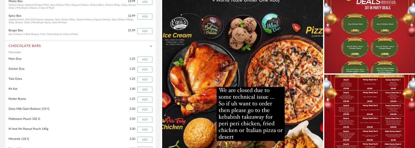 Kebabish Of Oban Menu