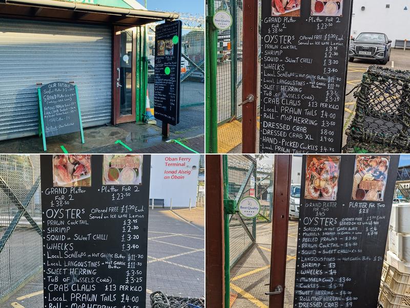 Oban Seafood Hut.. (Green Shack) Menu