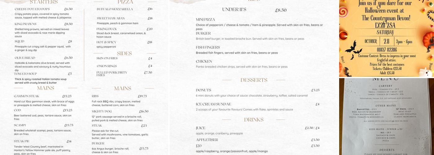 The Countryman Menu