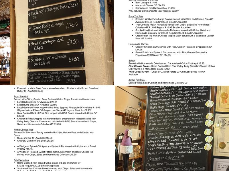 Tom Cobley Tavern Menu