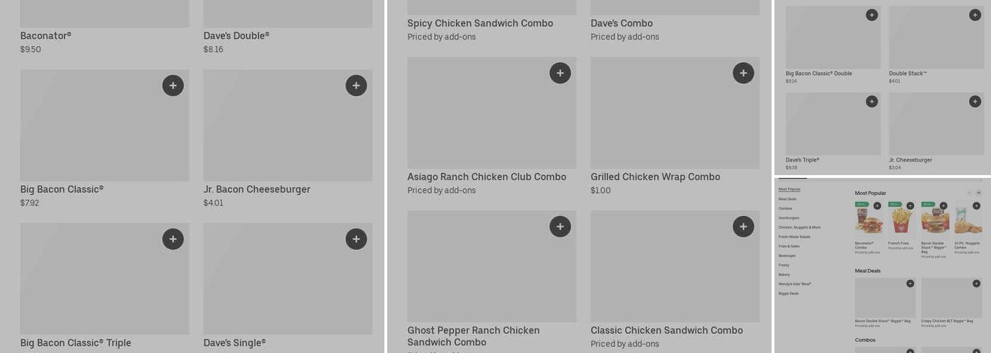 Wendy's Menu