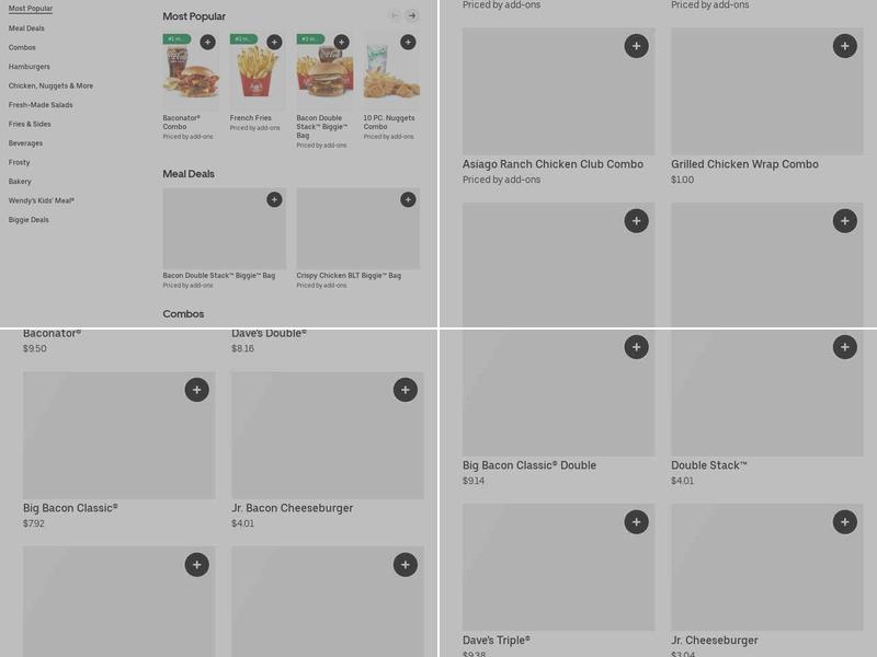 Wendy's Menu