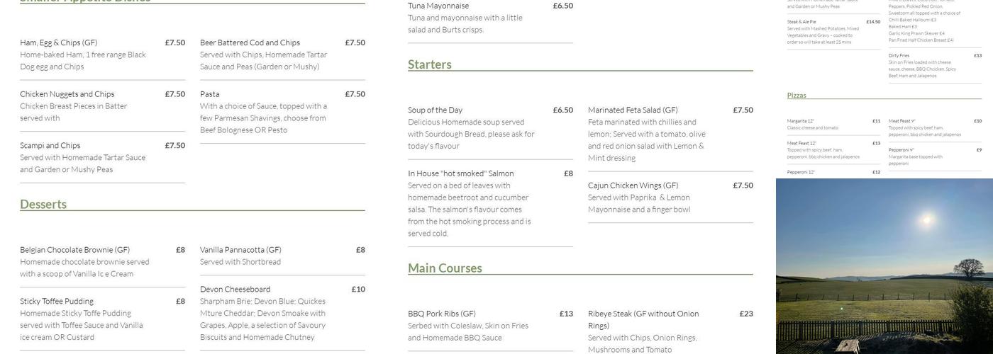 The Old Malt Scoop Inn Menu