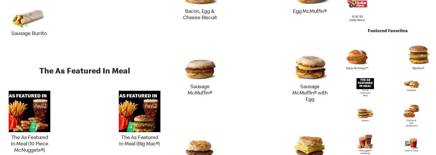 McDonald's Menu