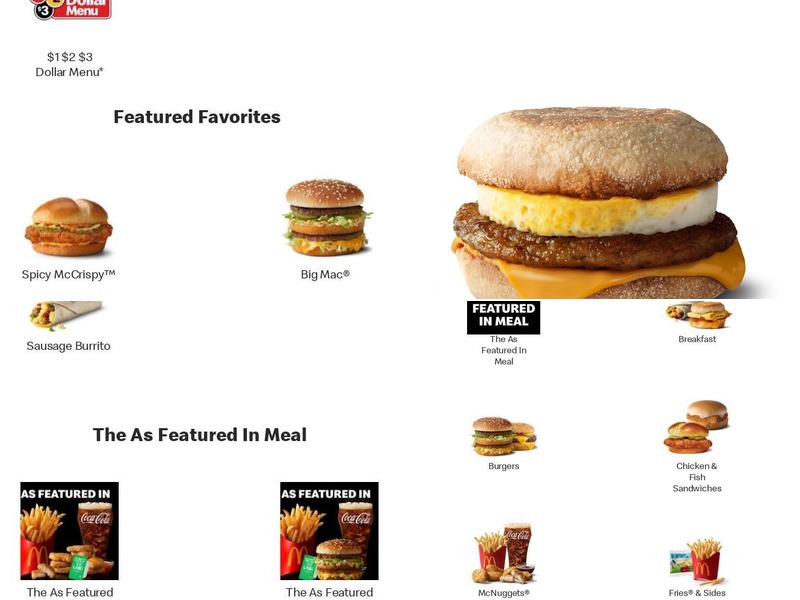 McDonald's Menu
