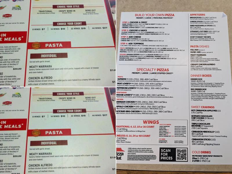 Pizza Hut Menu