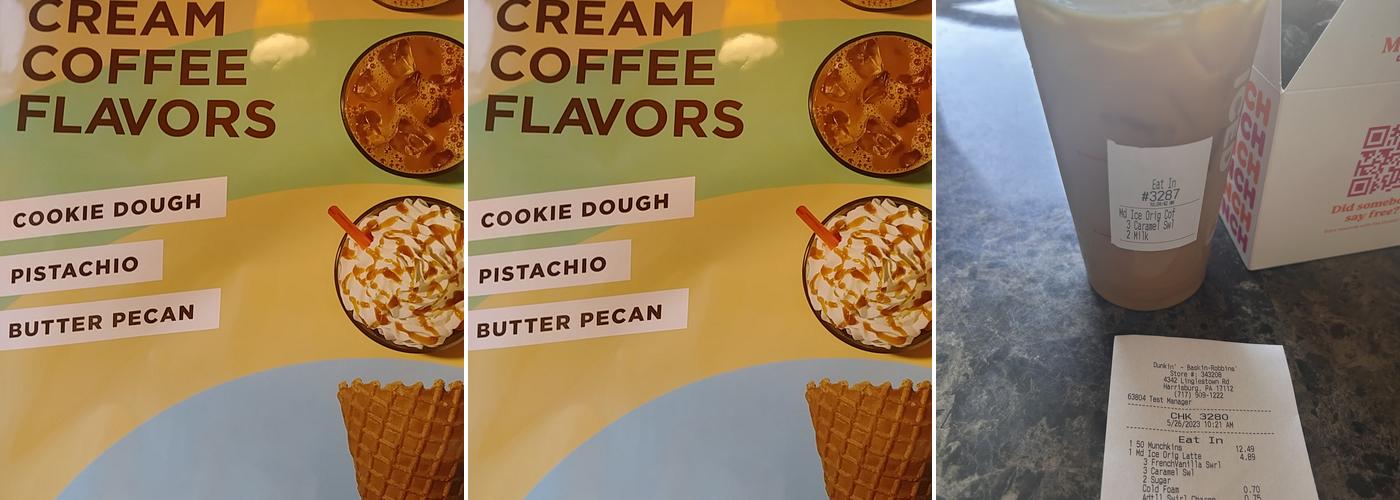 Dunkin' Menu